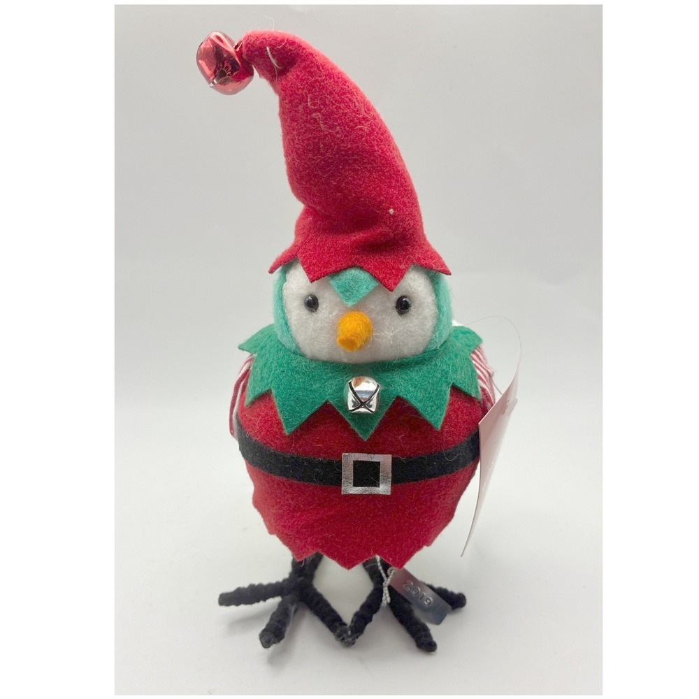 Wondershop Christmas Bird Holly 8" Red Green 2019 Elf Costume Jingle Bell NWT